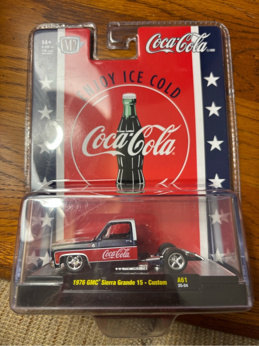 Coca-Cola Red and Black 1976 GMC Sierra Grande 15 Custom Die-Cast Truck